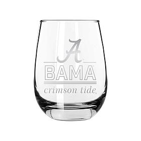 Memory Company Classic Crew Stemless Wine Glass 2-pack, U. of Alabama