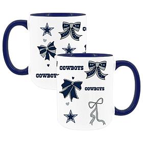 Memory Company Cowboys 2pk 15oz Bow Coffee Mug
