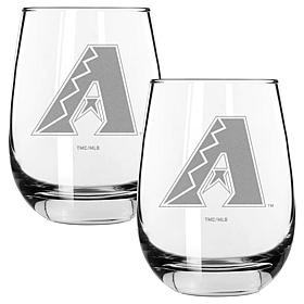 Memory Company Dbacks 2PK15oz Wine Glass