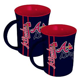 Memory Company MLB Braves 15oz Reflective Logo Mug - 2-Pack