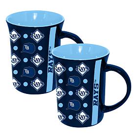 Memory Company MLB Rays 15oz Ceramic Team Spirit Mug 2-Pack