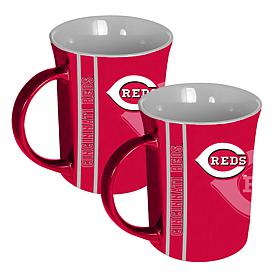 Memory Company MLB Reds 15oz Reflective Logo Mug - 2-Pack