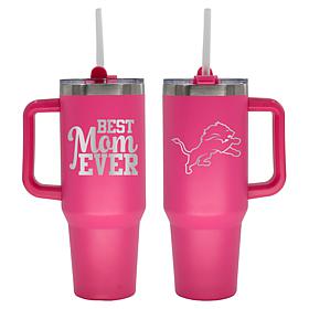 Memory Company NFL  40oz Best Mom Ever Pink Tumbler Lions