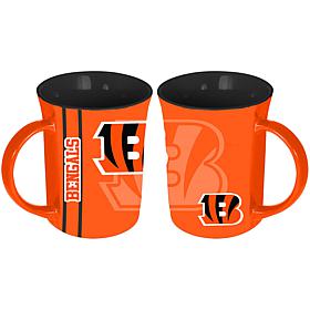 Memory Company NFL Bengals 15oz Reflective Logo Ceramic Mug 2-Pack