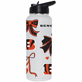 Memory Company NFL Bengals 34-oz Bow White Quencher Tumbler