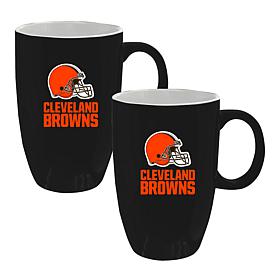 Memory Company NFL Browns 20oz Ceramic Team Tall Mug 2-Pack