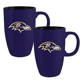 Memory Company NFL Ravens 20oz Ceramic Team Tall Mug 2-Pack