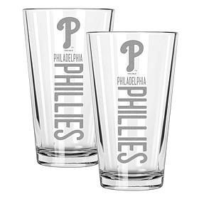 Memory Company Phillies 2 pack 16oz Pint Glass
