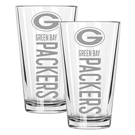 Memory Company Pinnacle Green Bay Packers 2 pack 16oz Pint Glass