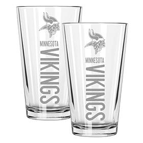 Memory Company Pinnacle Minnesota Vikings 2 pack 16oz Pint Glass