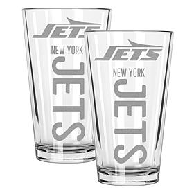 Memory Company Pinnacle New York Jets 2 pack 16oz Pint Glass