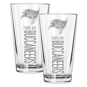 Memory Company Pinnacle Tampa Bay Buccaneers 2 pack 16oz Pint Glass