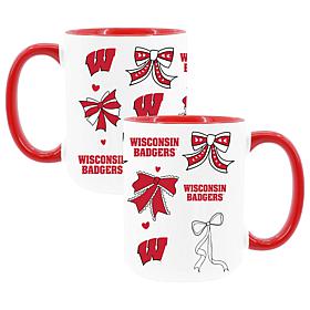 Memory Company Wisconsin 2pk 15oz Bow Coffee Mug
