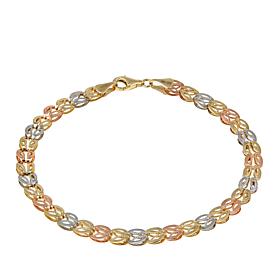 Michael Anthony Jewelry® 10K Tri-Color Open Link 7-1/2" Bracelet