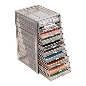 Mind Reader 10-Drawer Mesh Metal Storage Cabinet