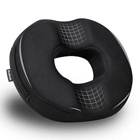 Mind Reader Donut Pillow Seat Cushion with Air Cloud Technology Black