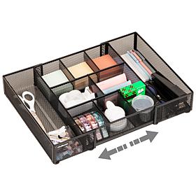 Mind Reader Expandable Mesh Desk Drawer Organizer