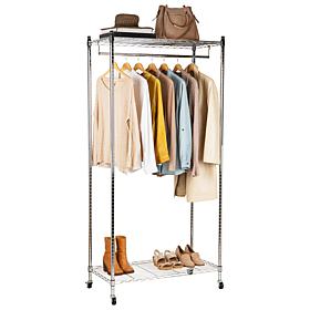 Mind Reader Heavy Duty Rolling Garment Rack with Adjustable Bar