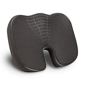 Mind Reader Memory Foam Seat Cushion with Air Cloud Technology Gray