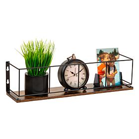 Mind Reader Metal and Wood Desktop Display Shelf