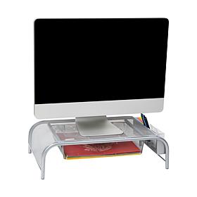 Mind Reader Metal Mesh Monitor Stand and Desk Organizer with Drawer