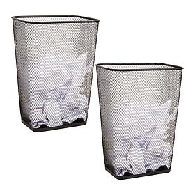 Mind Reader Metal Mesh Waste Paper Bins Set of 2