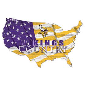 Minnesota Vikings USA Shape Flag Cutout 