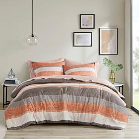 Modern Stripe Comforter Bed in a Bag Set with Sheets