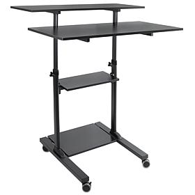 Mount-It! Height Adjustable Rolling Stand Up Desk