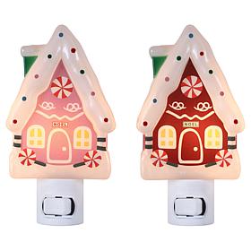 Mr. Christmas Set of 2 Gingerbread Nightlights