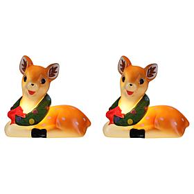 Mr. Christmas Set of 2 LED Shatterproof 10" Deer