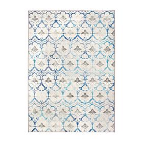 My Magic Carpet Leilani Damask Washable Area Rug 5'x7'