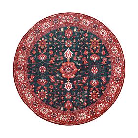 My Magic Carpet Ramage Washable Round Area Rug 6'