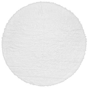 My Magic Carpet Shag White Washable Round Area Rug 6'