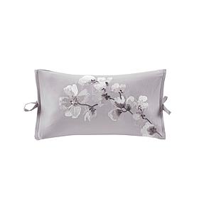 N Natori Sakura Blossom Embroidered Cotton 12" x 20'' Oblong Pillow