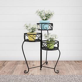 Nature Spring 3-Tier Plant Stand - Black