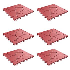 Nature Spring Patio and Deck Tiles - Red