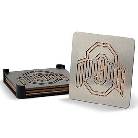 NCAA Boasters 4-piece Coaster Set - Ohio State Buckeyes