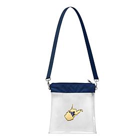 NCAA Clear Satchelette Bag with 3D Logo  - West Virginia Mountaineers