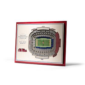 NCAA MS Rebels StadiumViews 3-D Wall Art - Vaught Hemingway Stadium 