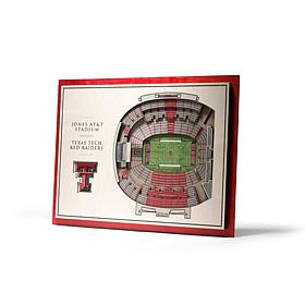 NCAA Texas Tech StadiumViews 3-D Wall Art - Jones AT&T Stadium 