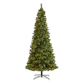 Nearly Natural 10 Ft. Mountain Pine Christmas Tree with 850 Lights