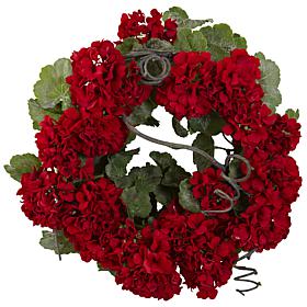 Nearly Natural 17" Geranium Artificial Wreath