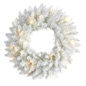 Nearly Natural 18” Colorado Spruce  Christmas Wreath with 20 Lights