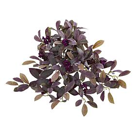 Nearly Natural 23" Fall Laurel Leaf with Berries Plant (Set of 3)