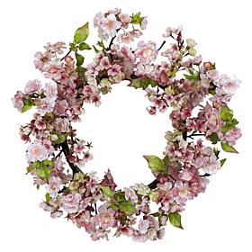 Nearly Natural 24" Cherry Blossom Wreath