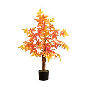 Nearly Natural 3’ Autumn Deluxe Maple Artificial Fall Tree