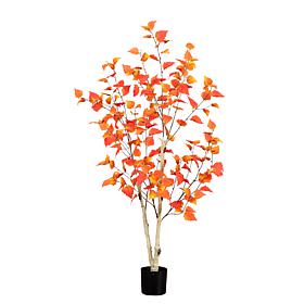 Nearly Natural 4’ Autumn Birch Artificial Fall Tree