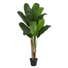 Nearly Natural 4 ft. Artificial Double Stalk Banana Tree