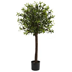 Nearly Natural 4 ft. Olive Topiary Tree with 1056 Leaves